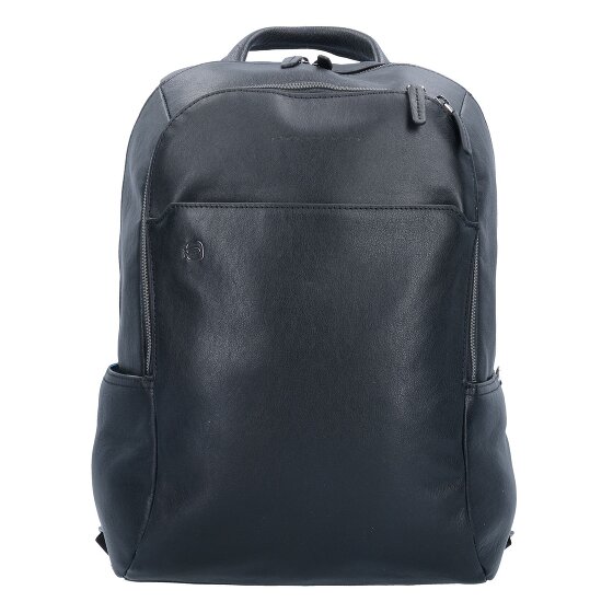 Piquadro Black Square Sac à dos en cuir 39 cm Compartiment pour ordinateur portable