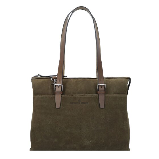 Castelijn & Beerens Nubuck Sac à bandoulière Cuir 40 cm Compartiment pour ordinateur portable