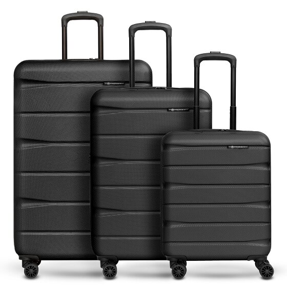 Franky Munich 4.0 Set de valises à 4 roulettes 3 pièces avec soufflet extensible