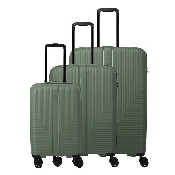 Travelite Air Stripe 4 roulettes Set de valises 3 pièces avec soufflet d'extension