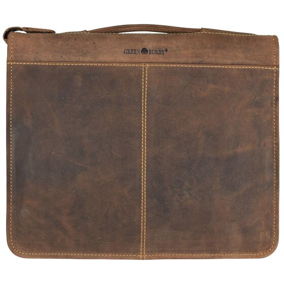 Greenburry Classeur à anneaux vintage en cuir 29 cm