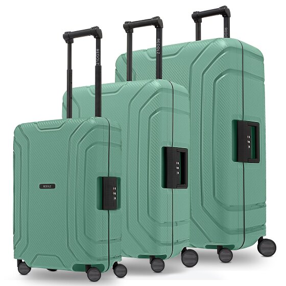 Redolz Essentials 15 Set de valises à 4 roulettes 3 pièces avec fermeture à trois points