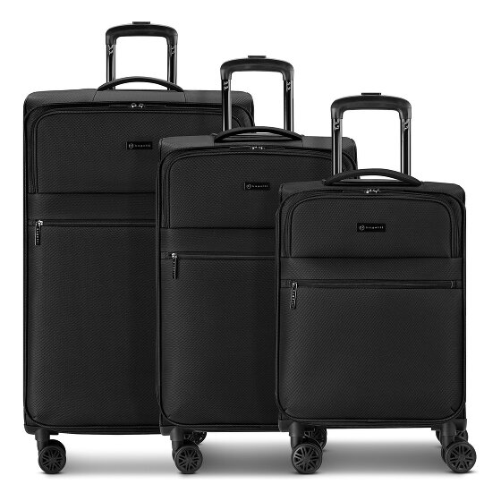 bugatti Valencia Soft 4 roues Set de valises 3 pièces avec soufflet d'extension