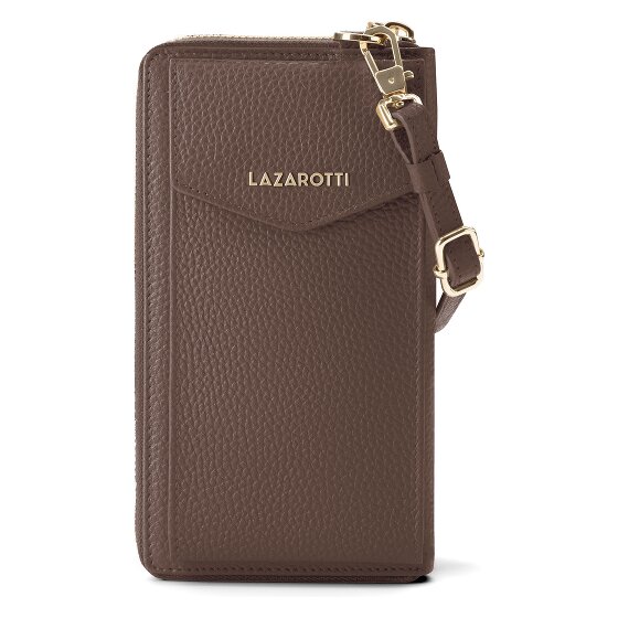 Lazarotti Bologna Leather Zip-Around Porte-monnaie Porte-téléphone en cuir 19 cm