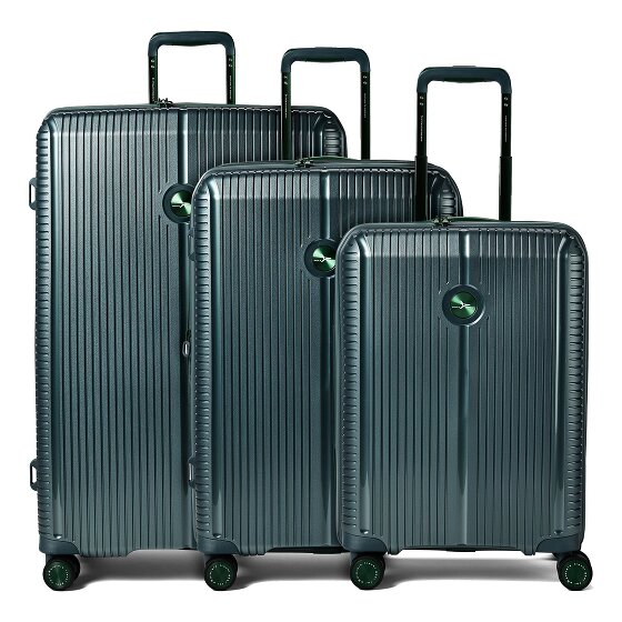 Polestream Paris 4 roulettes Set de valises 3 pièces avec soufflet d'extension