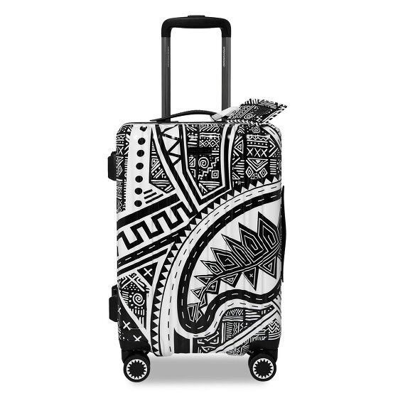 Sprayground Printed Zipper Shark AI Journey to the Mind 4 roulettes Trolley de cabine 55 cm