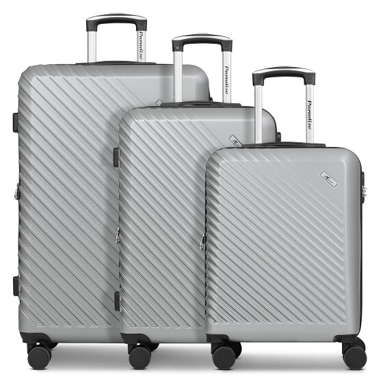 Check.In Paradise 2.0 4 roulettes Set de valises 3 pièces avec soufflet d'extension