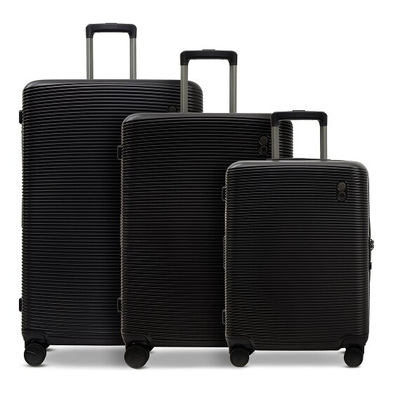 Echolac Ultima 4 roulettes Set de valises 3 pièces avec soufflet d'extension