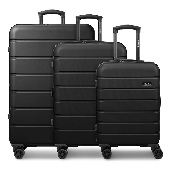 Saxoline Miami 4 roulettes Set de valises 3 pièces avec soufflet d'extension