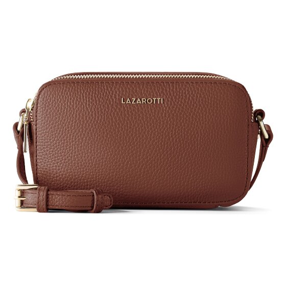 Lazarotti Bologna Leather Sac à bandoulière Camera-Bag en cuir double zip 18 cm