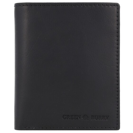 Greenburry Pure Black Porte-monnaie Protection RFID Cuir 10.5 cm