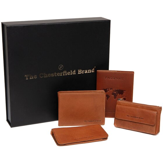 The Chesterfield Brand Porte-monnaie set cadeau 4 pièces cuir 12 cm