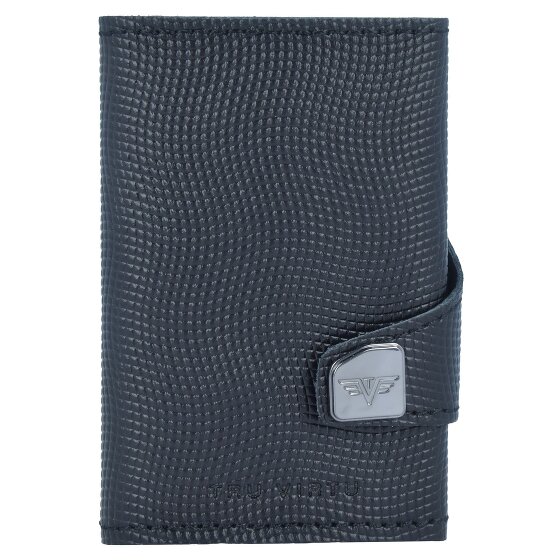 Tru Virtu Click & Slide Porte-cartes de crédit Porte-monnaie RFID en cuir 6,5 cm