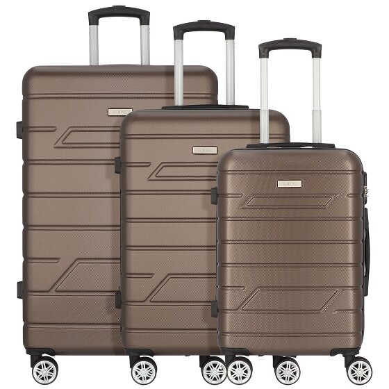 Nowi Bergamo 4 roulettes Set de valises 3 pièces