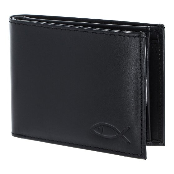 oxmox Leather Porte-monnaie Protection RFID Cuir véritable 11 cm