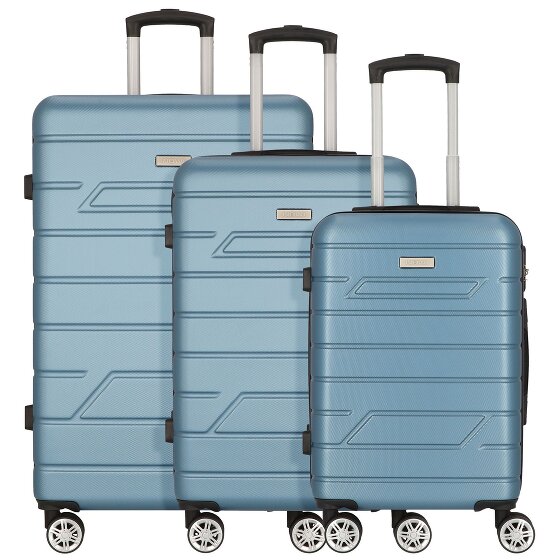 Nowi Bergamo 4 roulettes Set de valises 3 pièces