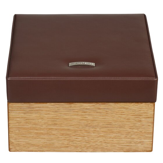 Windrose Wood Coffret à bijoux cuir 18 cm