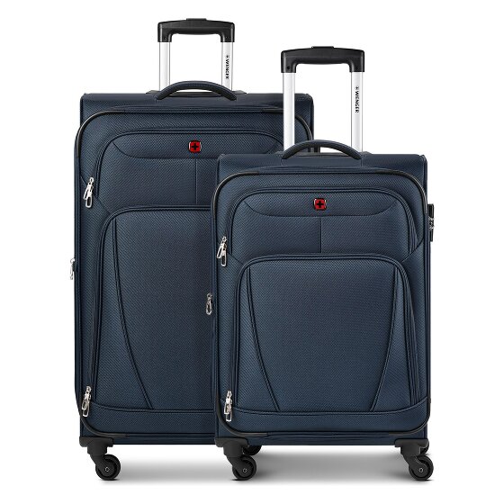 Wenger Set de valises Beaumont à 4 roues, tailles M et L, avec soufflet d'extension