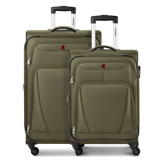 Wenger Set de valises Beaumont à 4 roues, tailles M et L, avec soufflet d'extension