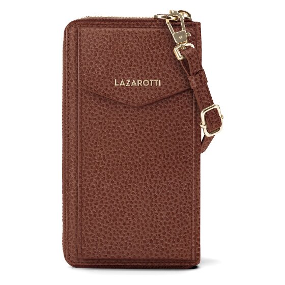Lazarotti Bologna Leather Zip-Around Porte-monnaie Porte-téléphone en cuir 19 cm