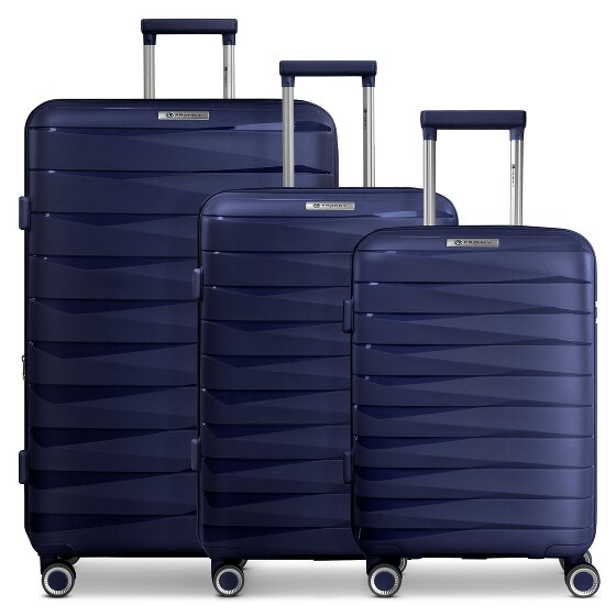 Franky London 4 roulettes Set de valises 3 pièces avec soufflet d'extension