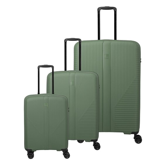 Travelite Air Stripe 4 roulettes Set de valises 3 pièces avec soufflet d'extension