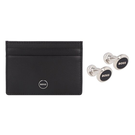 Boss GB Étui pour cartes de crédit Cuir véritable 10 cm Boîte cadeau