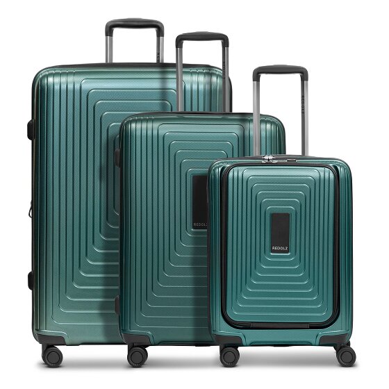Redolz Essentials 14 4 roulettes Set de valises 3 pièces avec soufflet d'extension