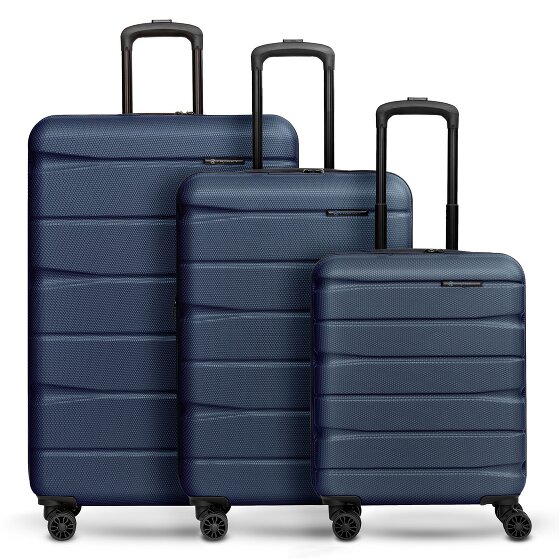 Franky Munich 4.0 Set de valises à 4 roulettes 3 pièces avec soufflet extensible