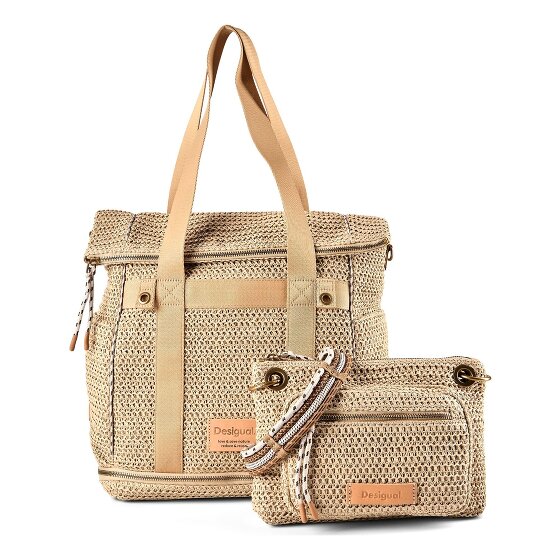 Desigual Raffia Sac à bandoulière 29 cm avec soufflet d'extension