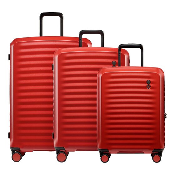Echolac Oxygen 4 roulettes Set de valises 3 pièces avec soufflet d'extension