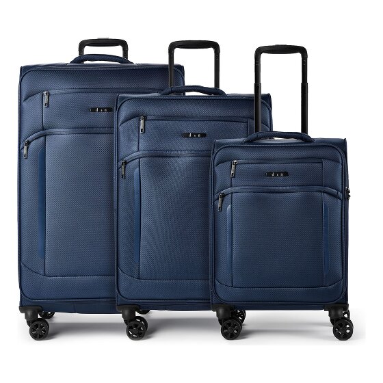 d&n Travel Line 9804 4 roues Set de valises 3 pièces avec soufflet d'extension