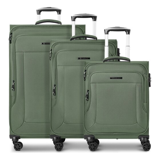 Franky Melbourne 3.0 Set de valises à 4 roulettes 3pcs avec soufflet extensible