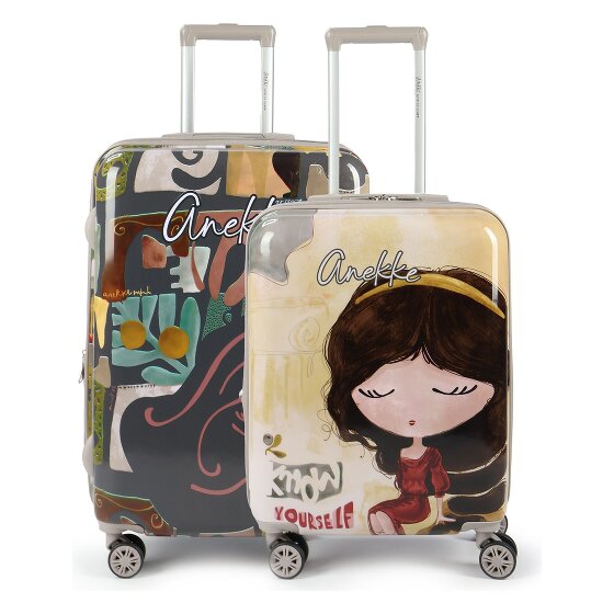 Anekke Muse 4 roulettes Set de valises 2 pièces avec soufflet d'extension