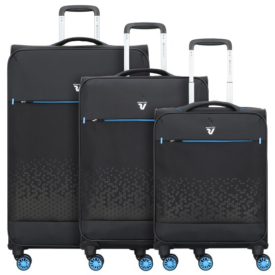 Roncato Crosslite 4 roues Set de valises 3 pièces avec soufflet d'extension