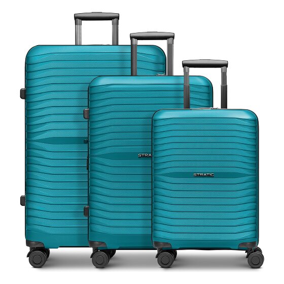 Stratic Shine 4 roues Set de valises 3 pièces avec soufflet d'extension