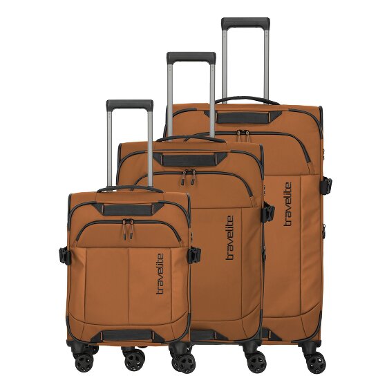 Travelite Briize 4 roulettes Set de valises 3 pièces avec soufflet d'extension