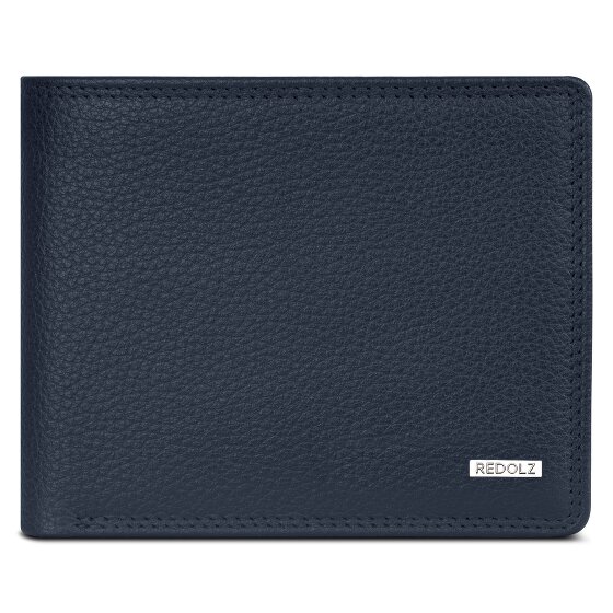 Redolz Leather Essentials QF Porte-monnaie RFID en cuir 12 cm dépliable