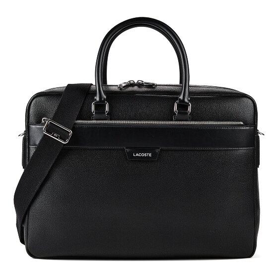Lacoste Ossian Attaché-case Cuir véritable 41 cm Compartiment ordinateur