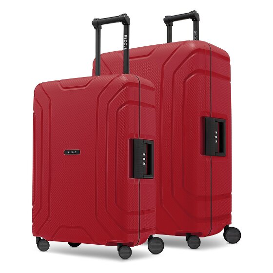 Redolz Essentials 15 Set de valises à 4 roulettes 2 pièces avec fermeture à trois points