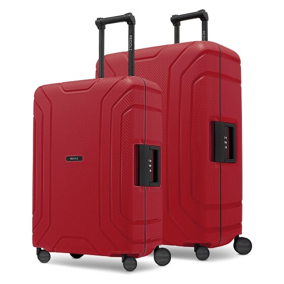 Redolz Essentials 15 Set de valises à 4 roulettes 2 pièces avec fermeture à trois points
