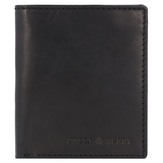 Greenburry Pure Black Porte-monnaie Protection RFID Cuir 11 cm
