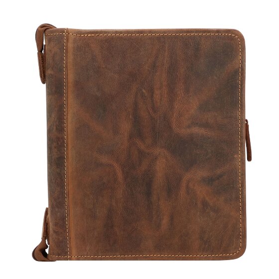 Greenburry Porte-bloc vintage en cuir 26 cm