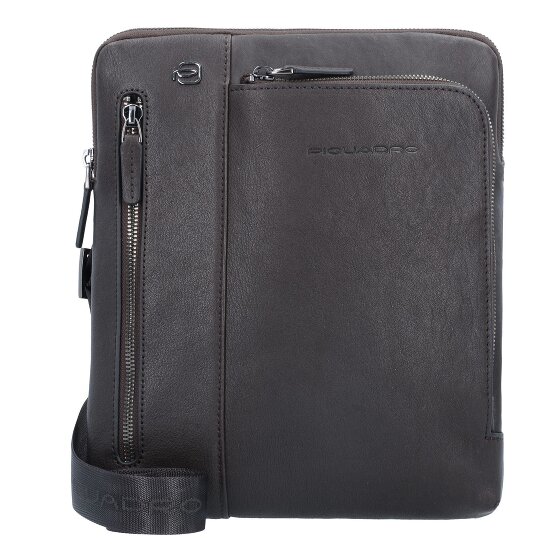 Piquadro Black Square Sac à bandoulière en cuir 24 cm