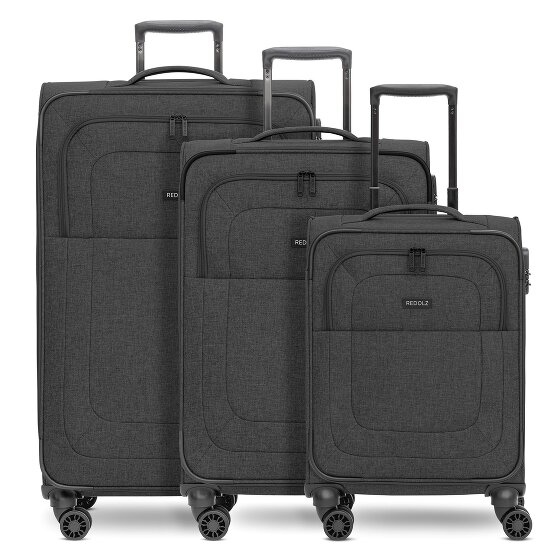 Redolz Essentials 12 THREE SET 4 roulettes Set de valises 3 pièces avec soufflet d'extension