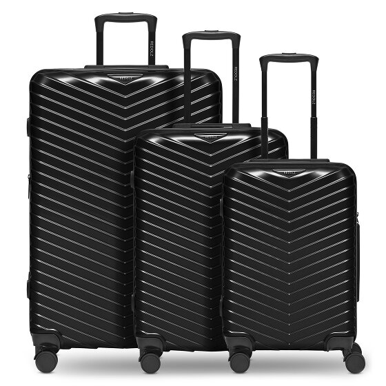 Redolz Essentials 18 4 roulettes Set de valises 3 pièces avec soufflet d'extension