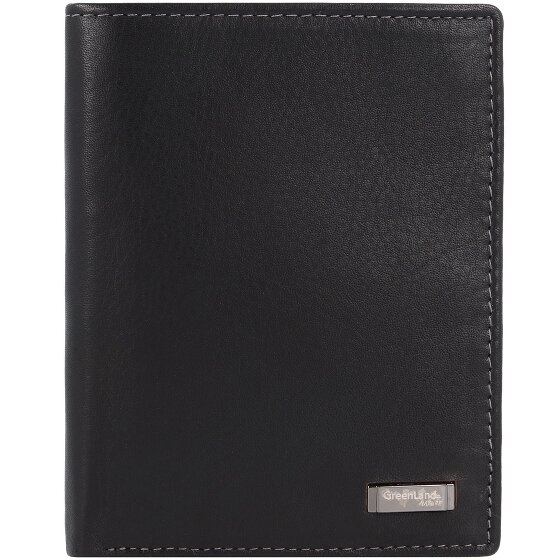 Greenland Nature Black Nappa Porte-monnaie en cuir RFID 9,5 cm