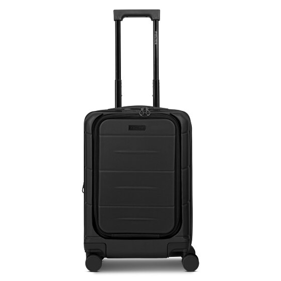 Police London 4 roulettes Trolley de cabine 55 cm Compartiment pour ordinateur portable avec soufflet d'extension