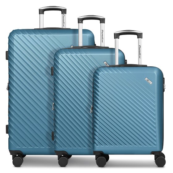 Check.In Paradise 2.0 4 roulettes Set de valises 3 pièces avec soufflet d'extension