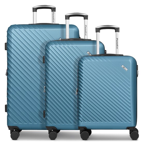 Check.In Paradise 2.0 4 roulettes Set de valises 3 pièces avec soufflet d'extension